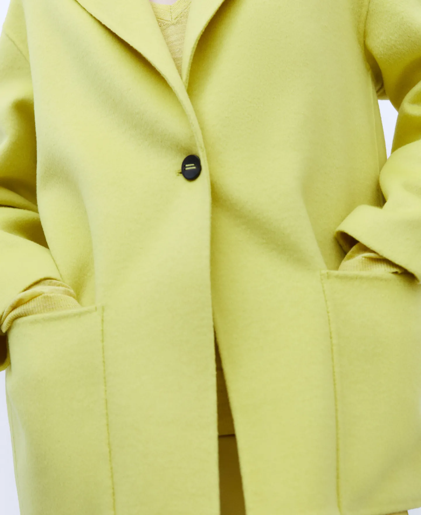 Adolfo Dominguez Abrigos Y Chaquetas>Abrigo Doble Faz Monocolor Verde Pistacho