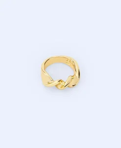 Adolfo Dominguez Bisutería>Anillo Motivo Torsion Dorado