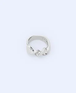 Adolfo Dominguez Bisutería>Anillo Motivo Torsion Plateado