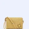 Adolfo Dominguez Bolsos>Bandolera Mediana Trenzada Reciclada Amarillo Claro