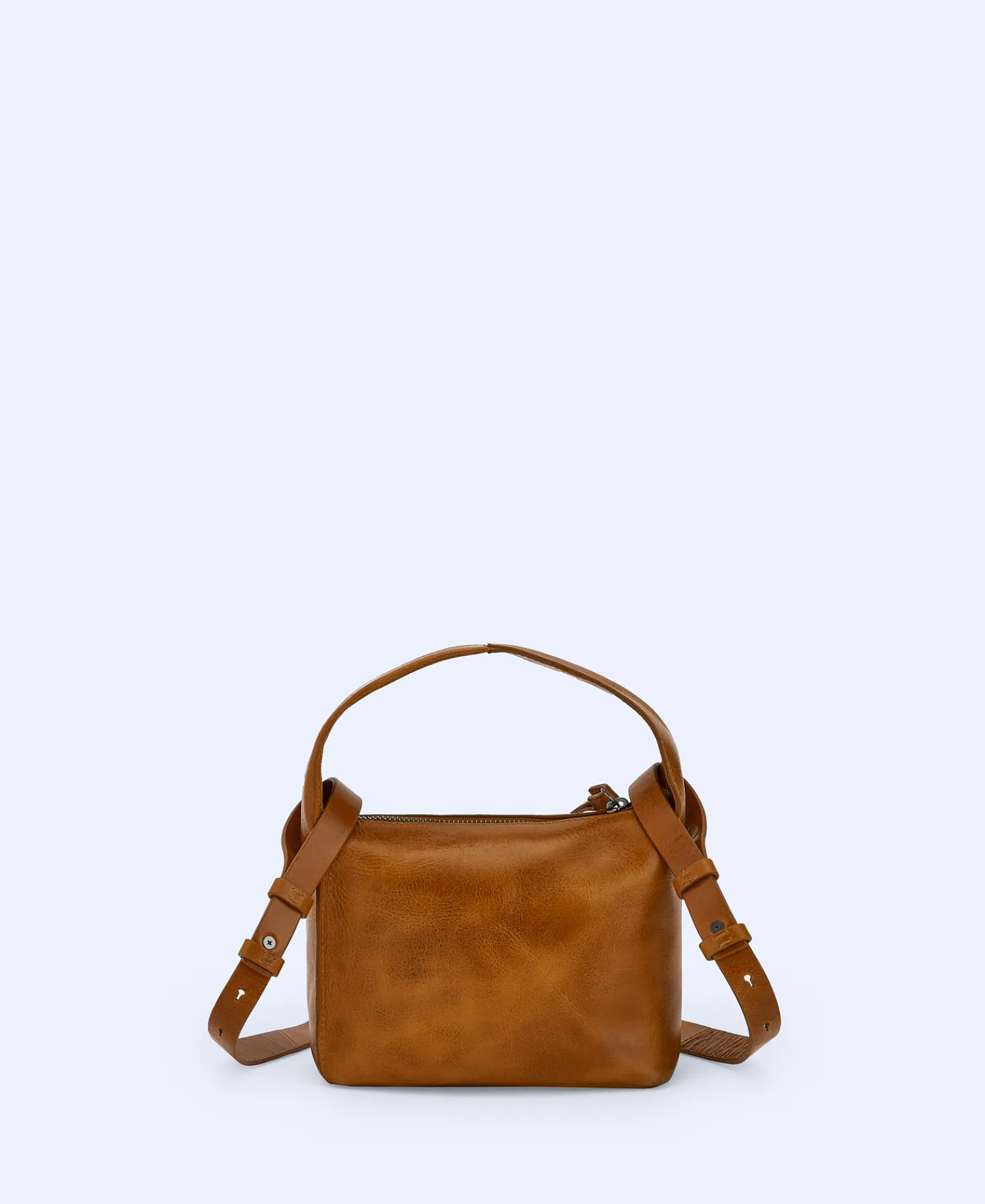 Adolfo Dominguez Bolsos>Bandolera Mini En Piel Craquelada Amarillo