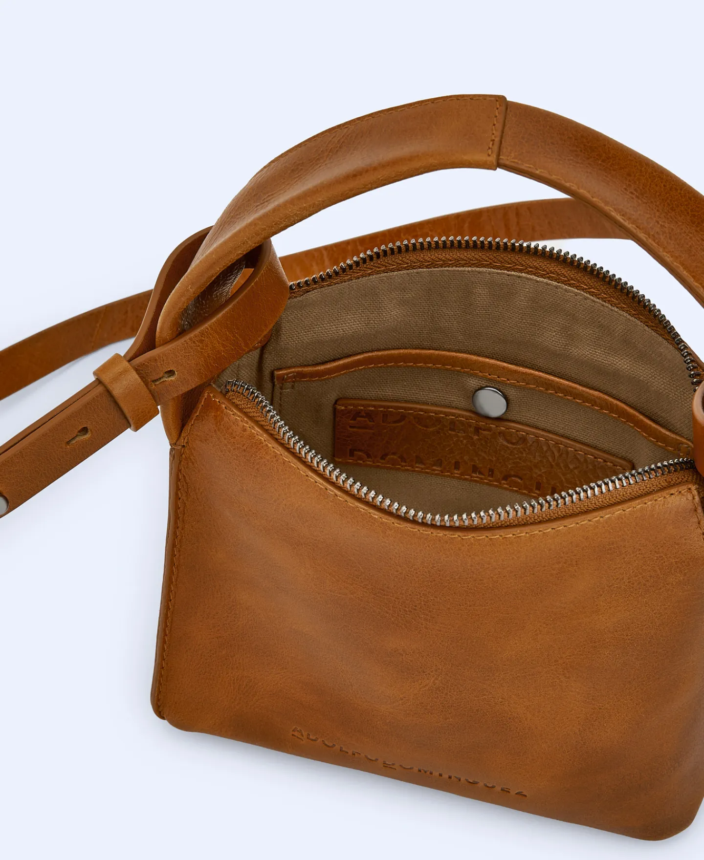 Adolfo Dominguez Bolsos>Bandolera Mini En Piel Craquelada Amarillo