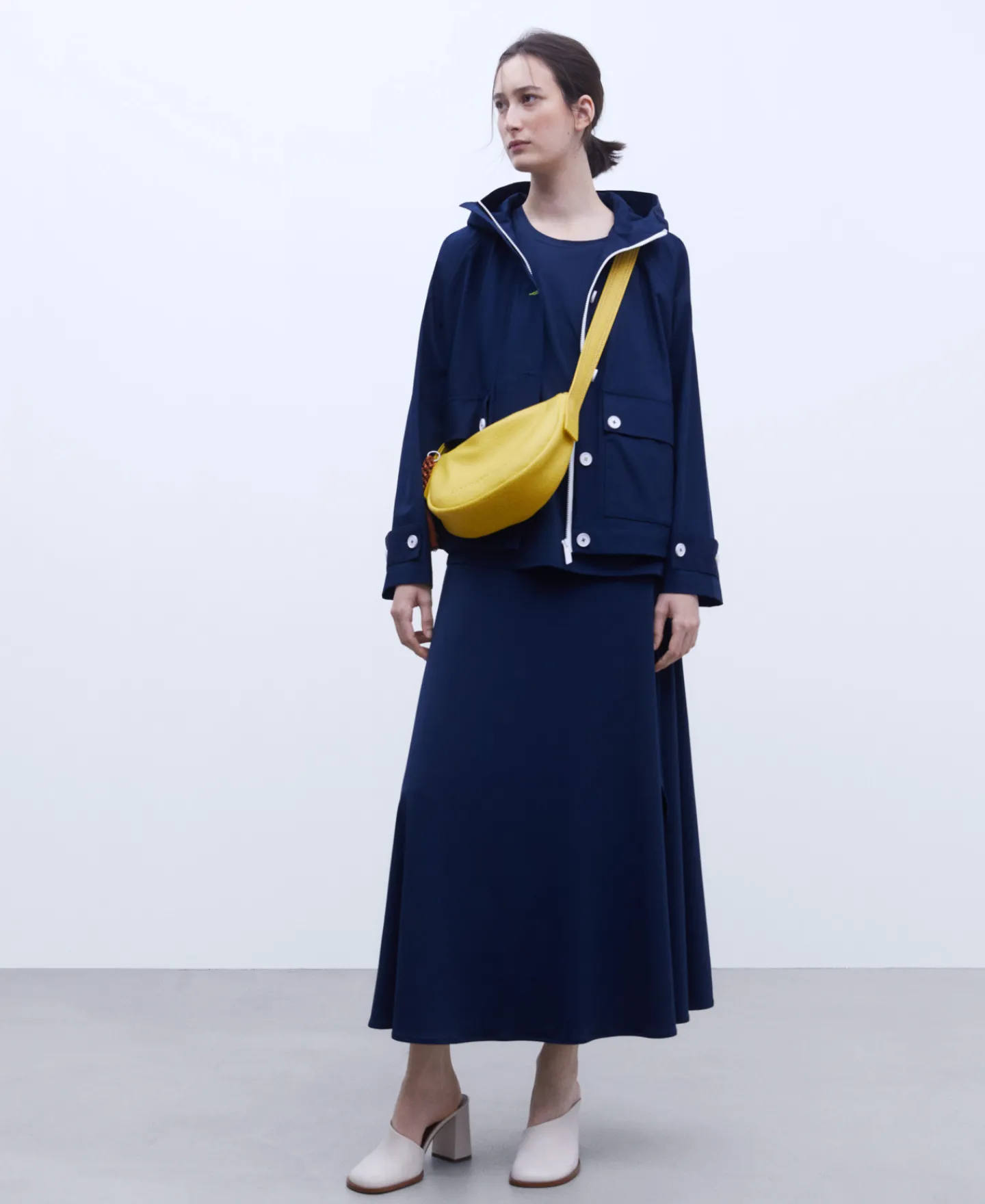 Adolfo Dominguez Bolsos>Bandolera Pequena En Material Reciclado Amarillo