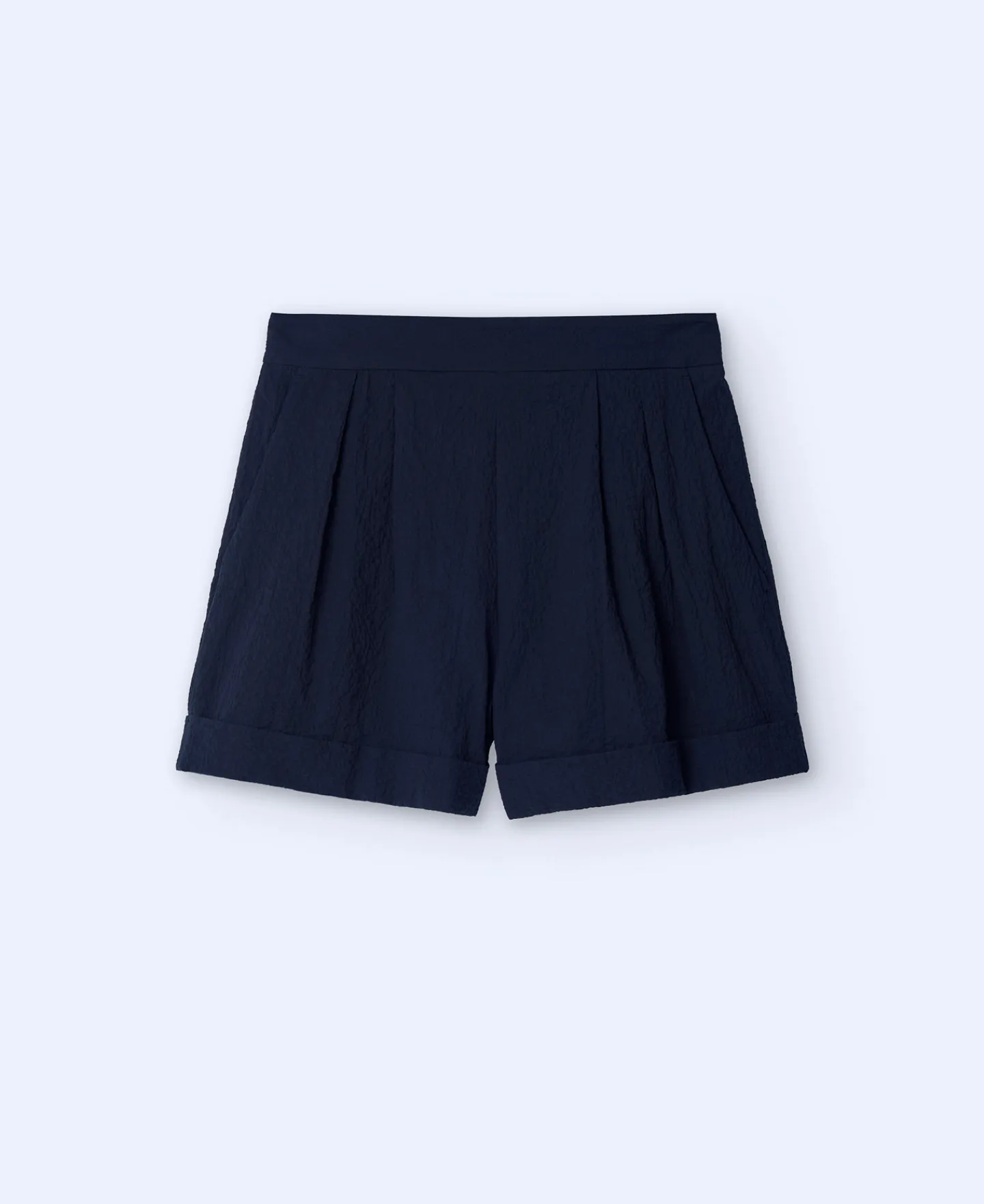 Adolfo Dominguez Pantalones>Bermuda Corta Dobladillo Negro