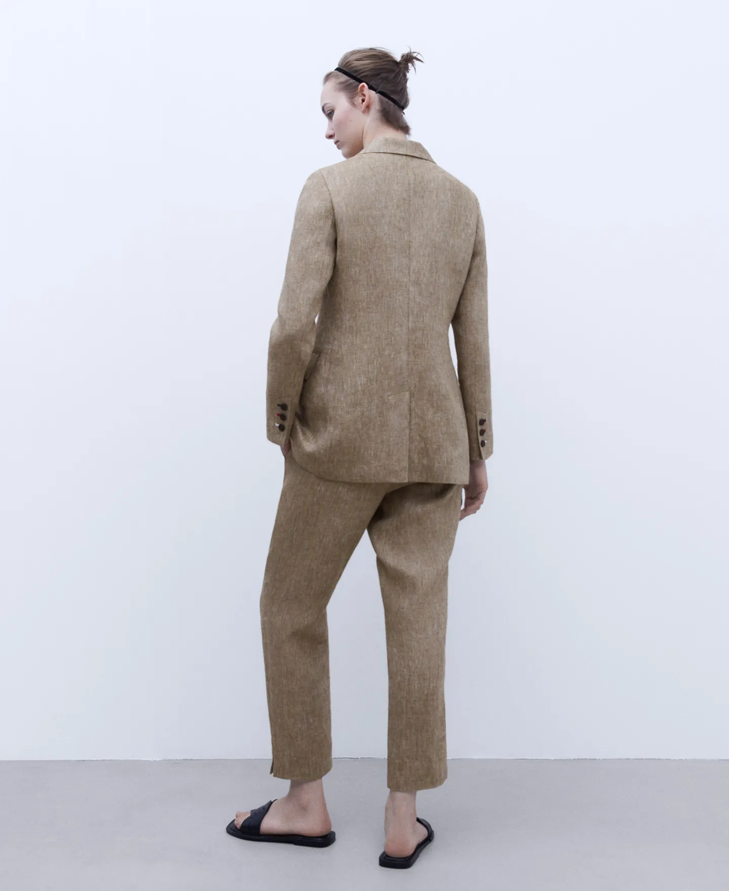 Adolfo Dominguez Blazer>Blazer Estructurado En Lino Europeo Verde