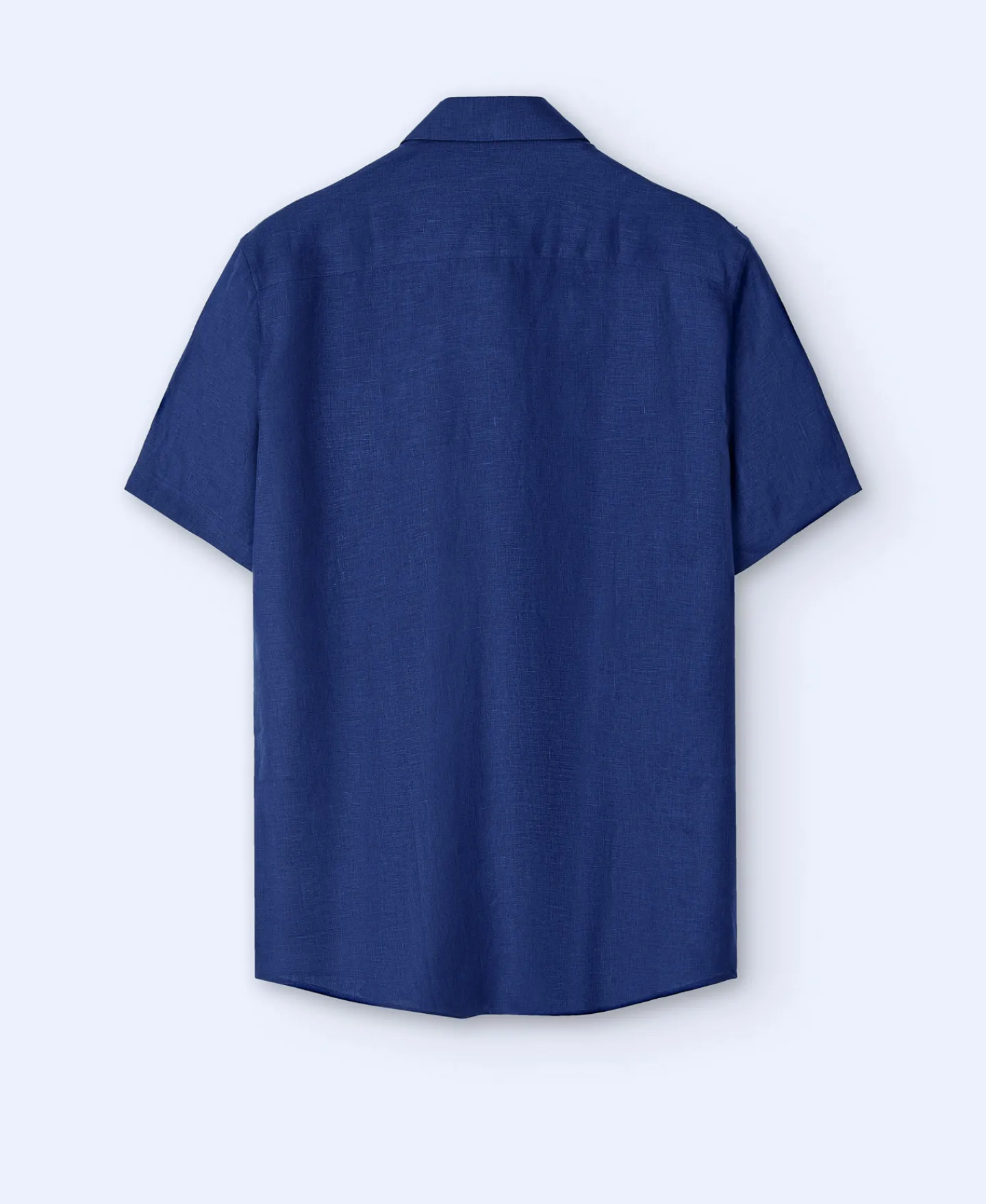 Adolfo Dominguez Camisas>Camisa Cuello Solapaen Lino Europeo Azulon