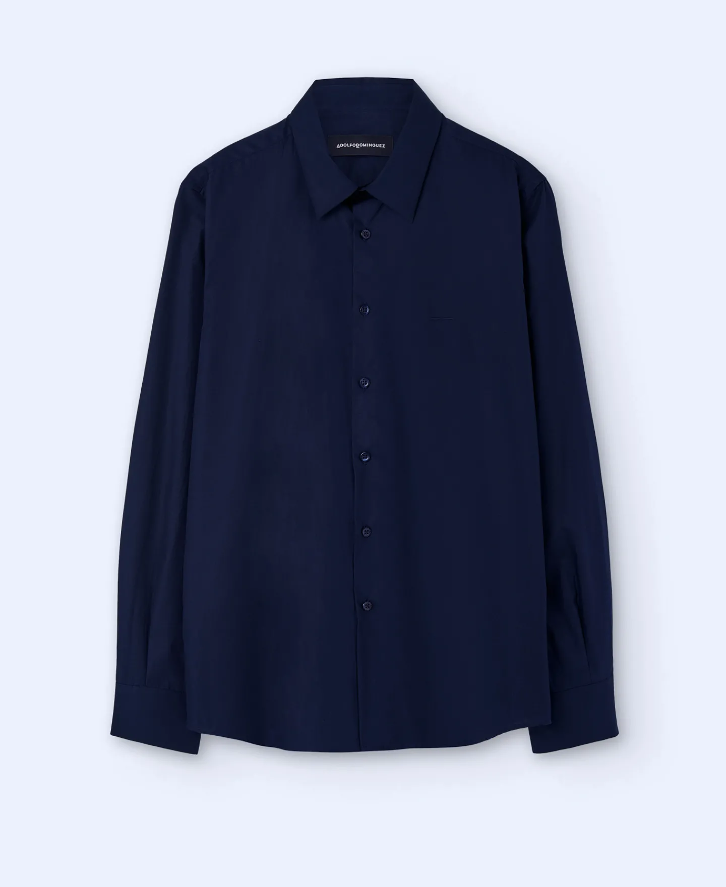 Adolfo Dominguez Camisas>Camisa En Algodon Organico Azul Marino