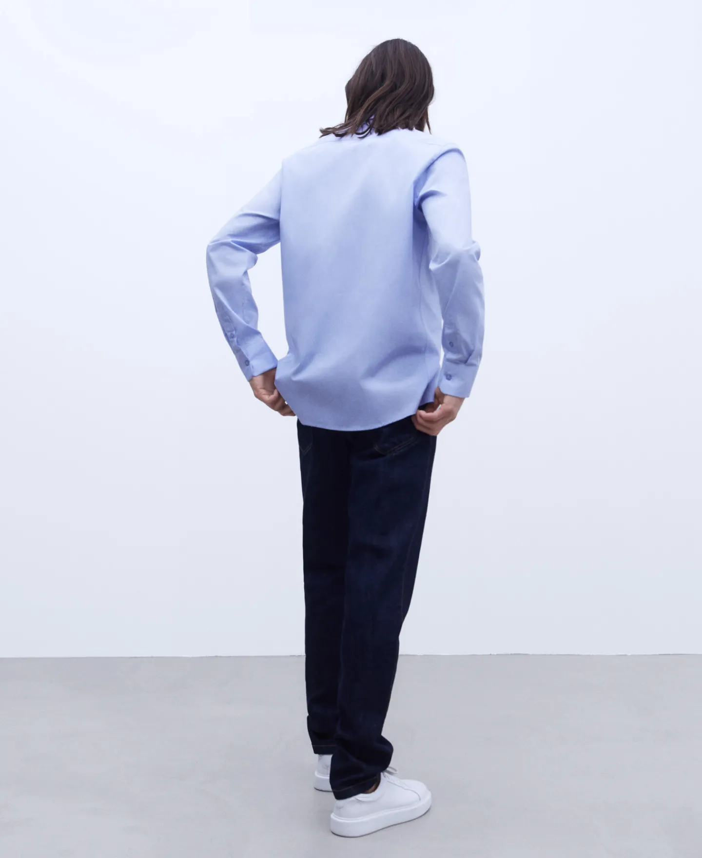 Adolfo Dominguez Camisas>Camisa En Algodon Organico Azul Celeste