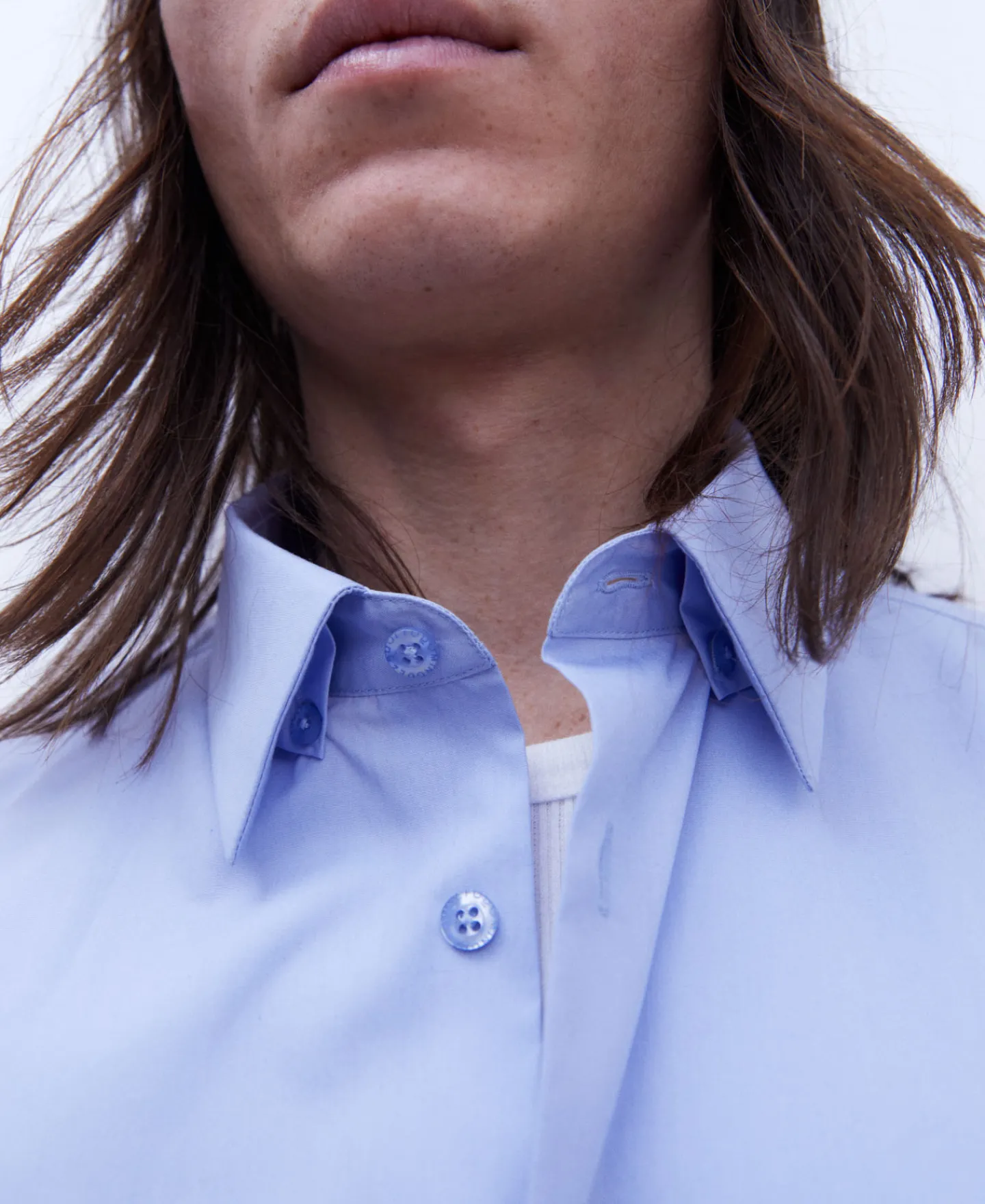 Adolfo Dominguez Camisas>Camisa En Algodon Organico Azul Celeste