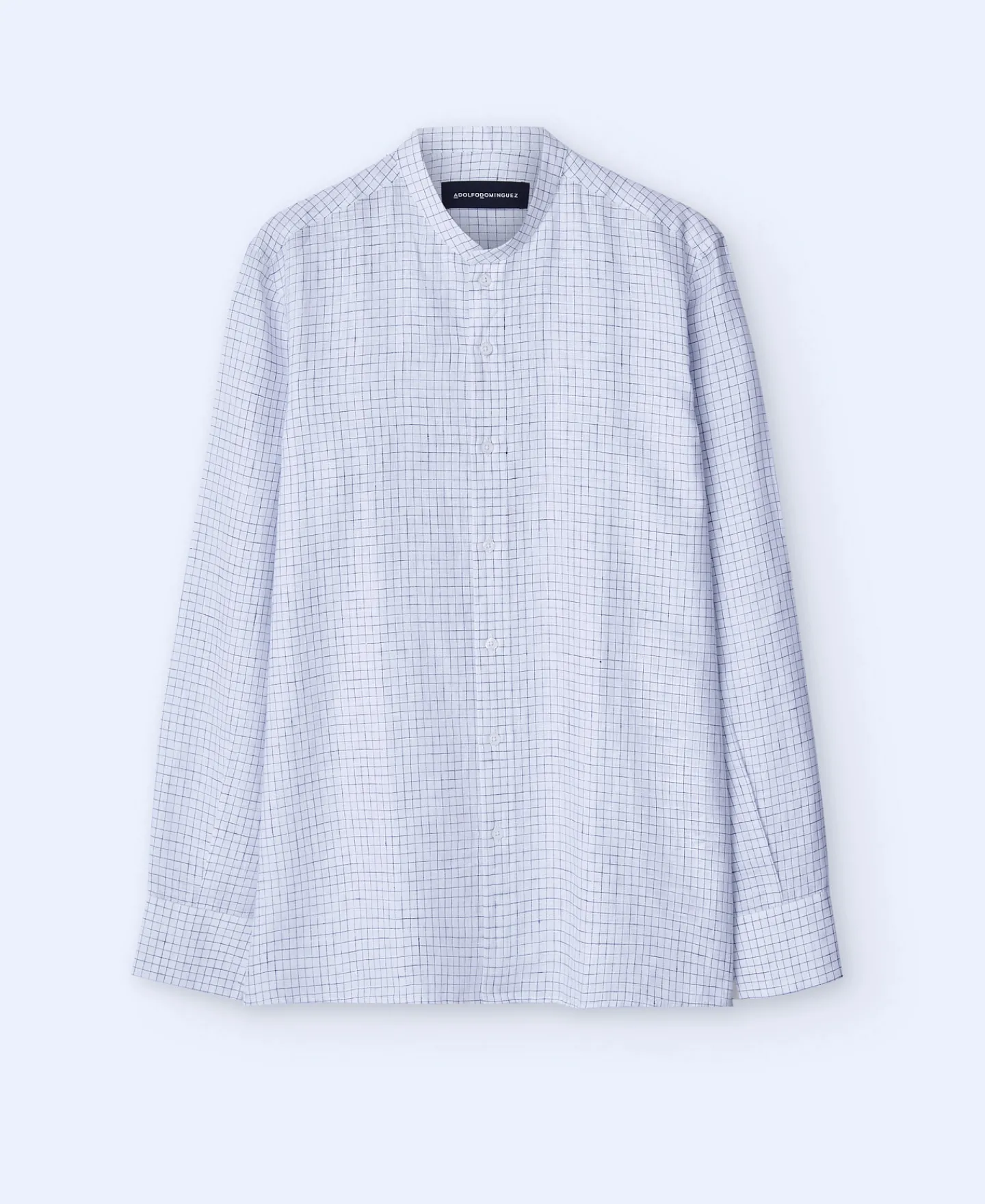 Adolfo Dominguez Camisas>Camisa En Lino Europeo Blanco/Azul