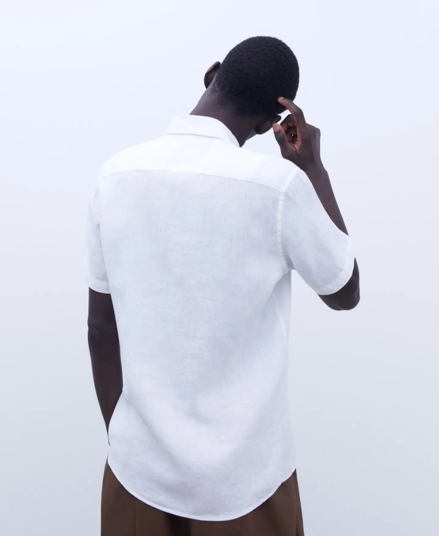 Adolfo Dominguez Camisas>Camisa Manga Corta En Lino Blanco