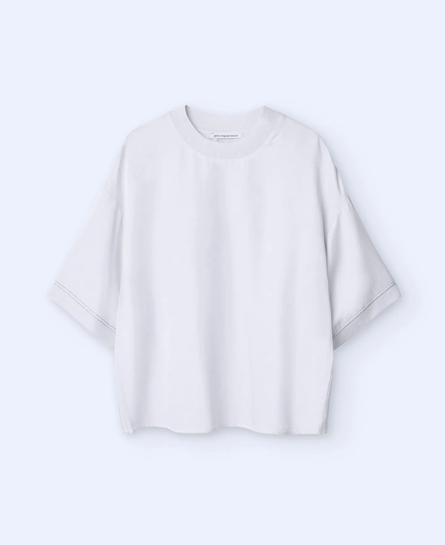 Adolfo Dominguez Camisetas>Camiseta De Manga Corta Crema