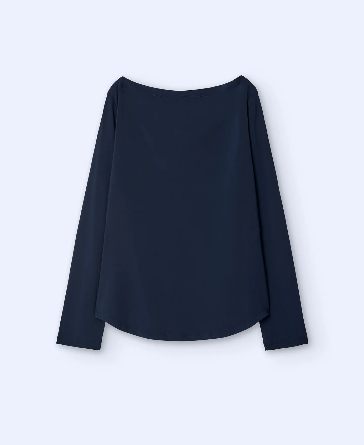 Adolfo Dominguez Camisetas>Camiseta Manga Larga Escote Barco Azul Marino