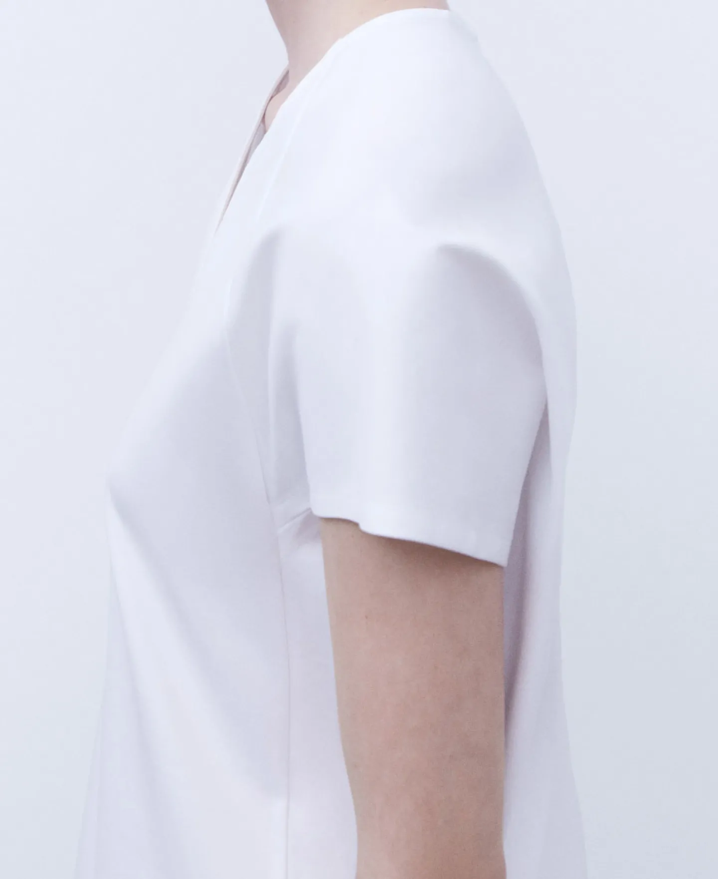 Adolfo Dominguez Camisetas>Camiseta Recta En Algodon Mercerizado Blanco