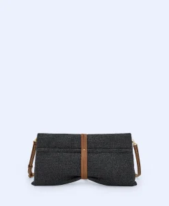 Adolfo Dominguez Bolsos>Cartera De Mano En Tejido Trenzado Negro