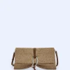 Adolfo Dominguez Bolsos>Cartera De Mano En Tejido Trenzado Natural