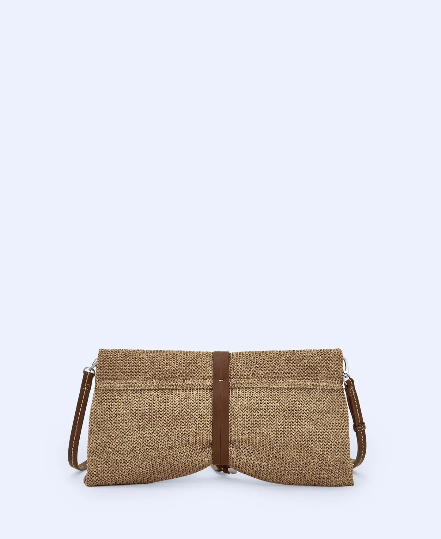 Adolfo Dominguez Bolsos>Cartera De Mano En Tejido Trenzado Natural