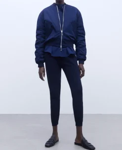 Adolfo Dominguez Abrigos Y Chaquetas>Chaqueta Bomber Acolchada Azul Oscuro