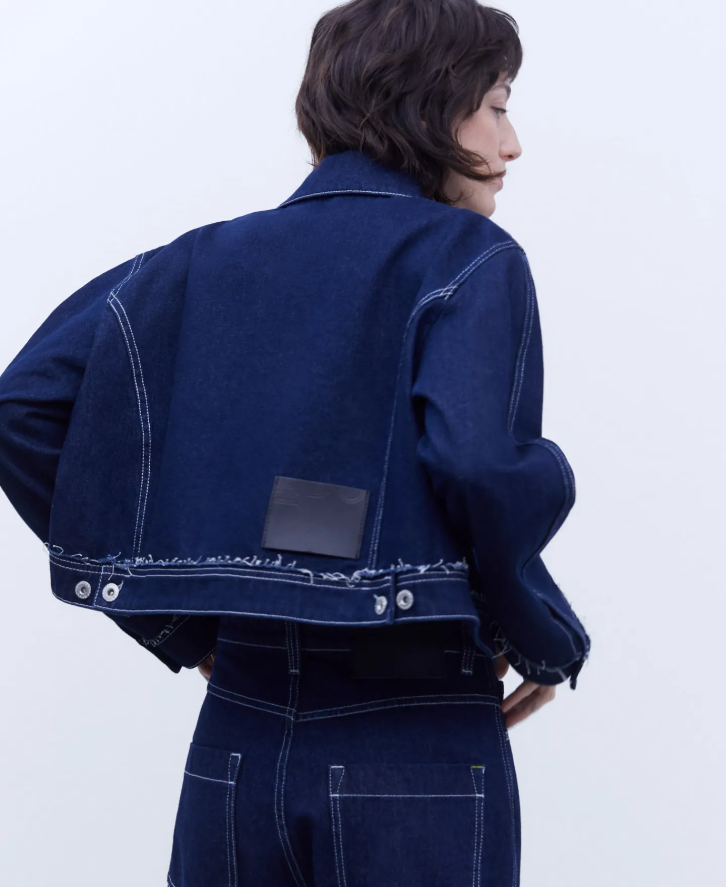 Adolfo Dominguez Abrigos Y Chaquetas>Chaqueta Denim En Algodon Azul Denim