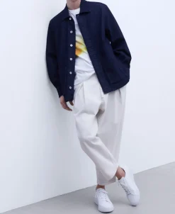 Adolfo Dominguez Abrigos Y Chaquetas>Chaqueta Vaquera En Algodon Elastico Azul Denim