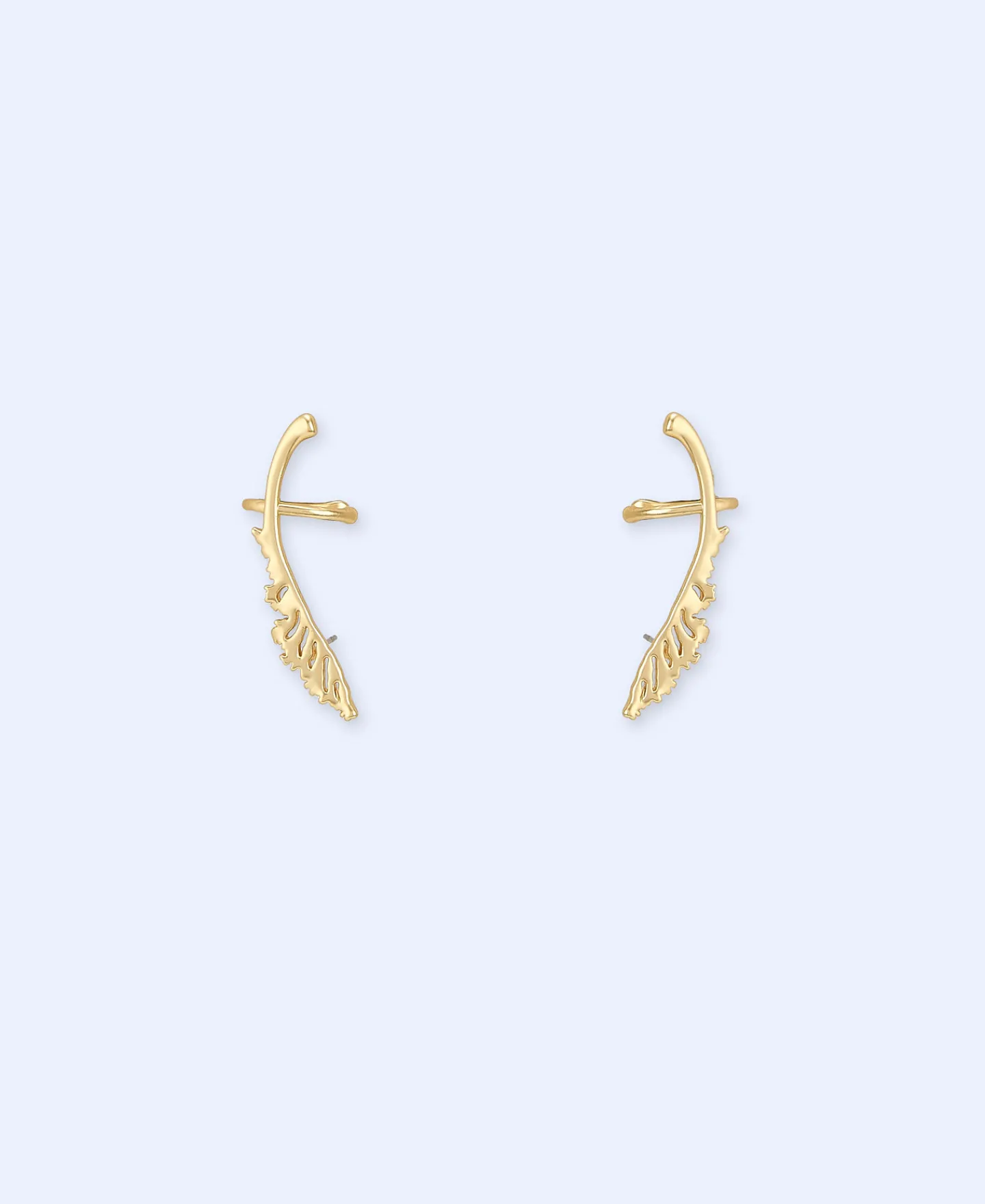 Adolfo Dominguez Bisutería>Ear Cuff Motivo Berza En Laton Dorado