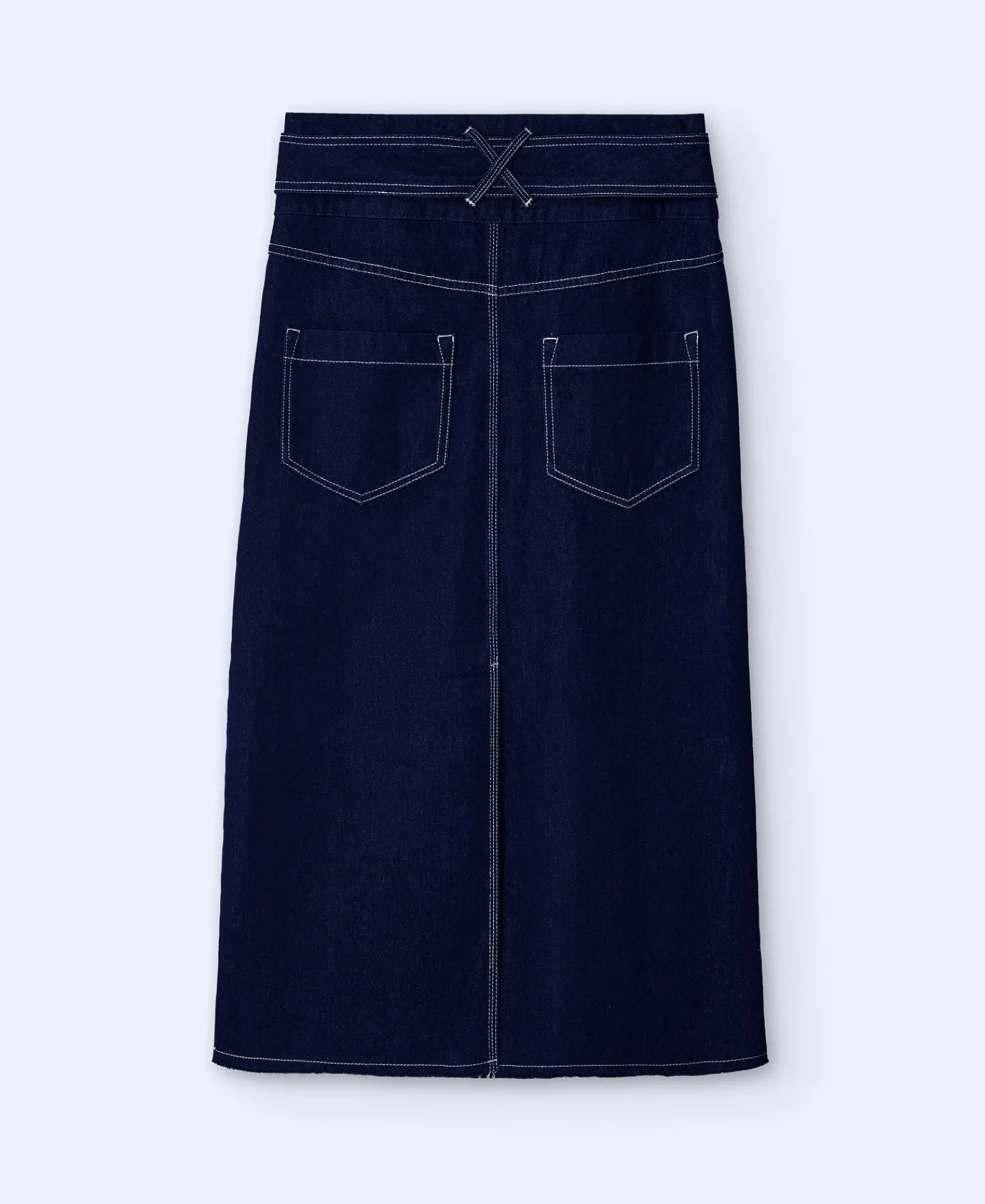 Adolfo Dominguez Faldas>Falda Denim Midi Azul Denim