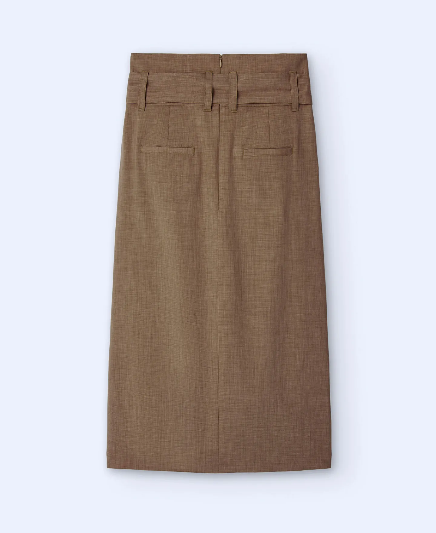Adolfo Dominguez Faldas>Falda Midi Pliegues Camel/Marron