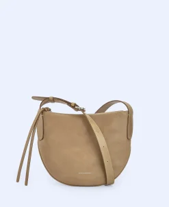 Adolfo Dominguez Bolsos>Hobo Medio En Piel Responsable Topo/Beige