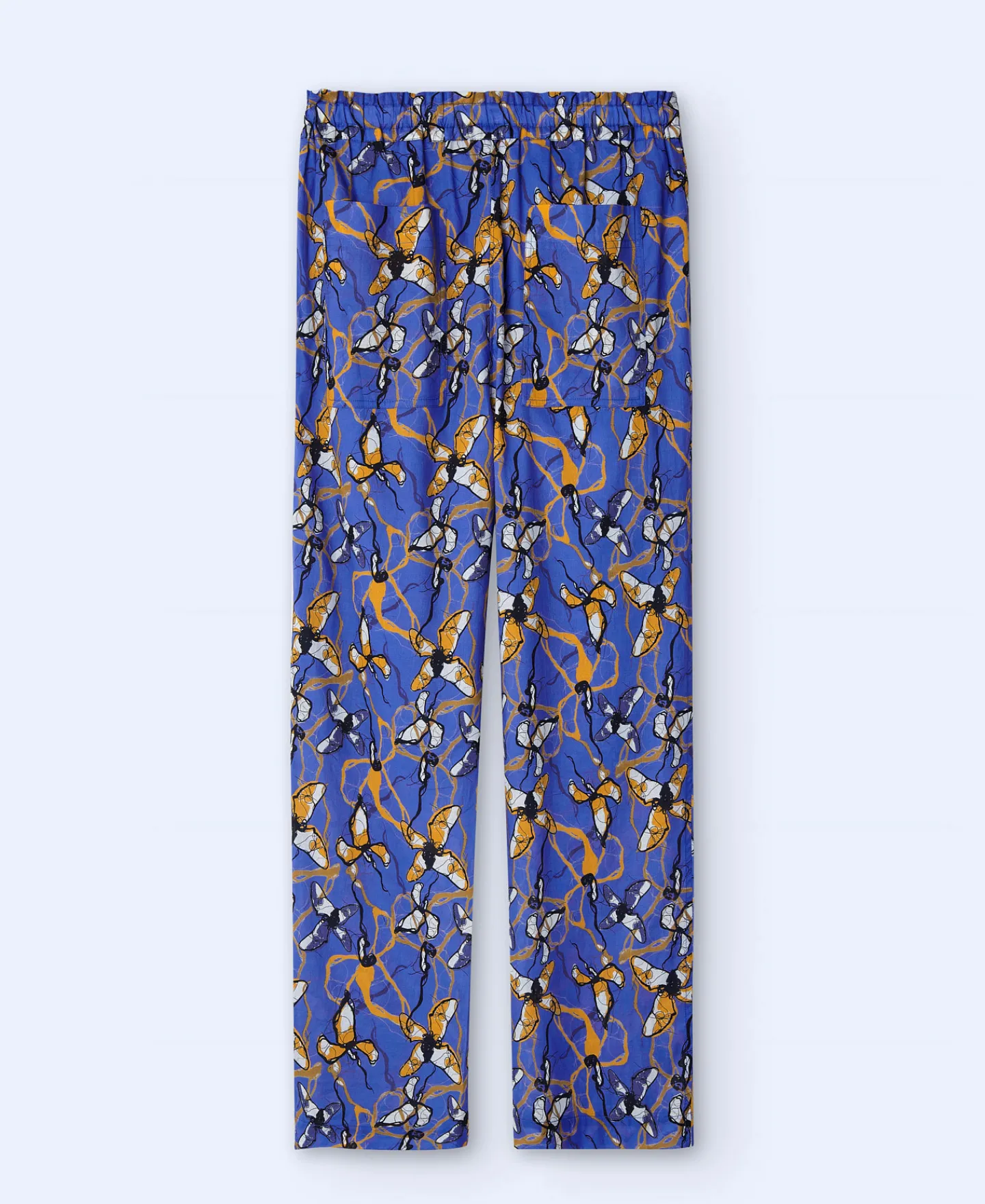 Adolfo Dominguez Pantalones>Jogger Estampado En Algodon Azul Estampado