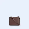 Adolfo Dominguez Bolsos>Mini Bandolera Made In Spain En Piel Chocolate