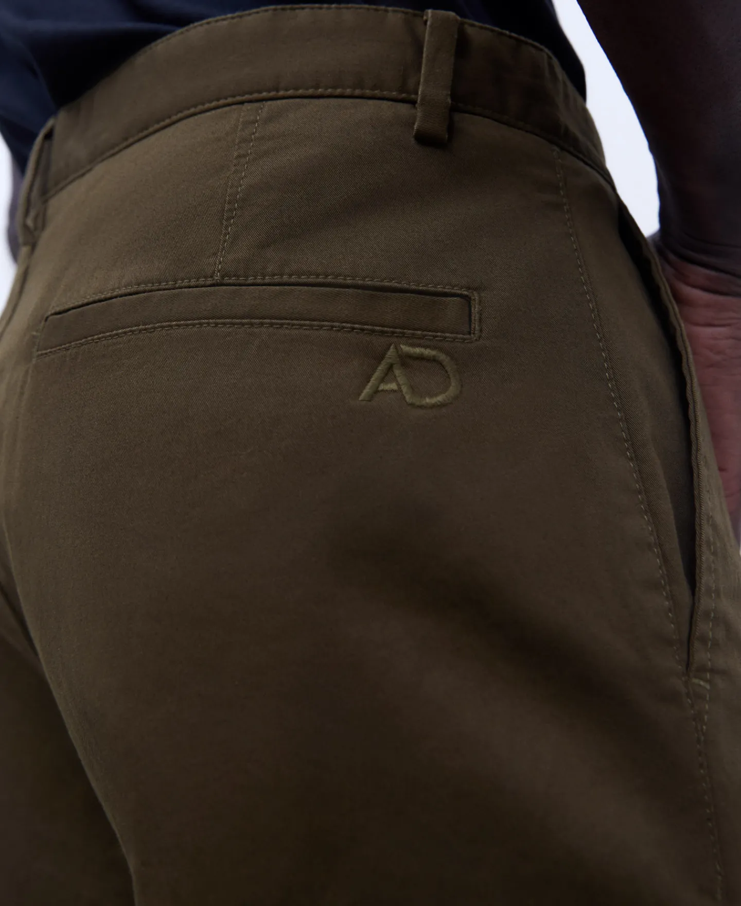 Adolfo Dominguez Pantalones>Pantalon Chino En Twill De Algodon Caqui