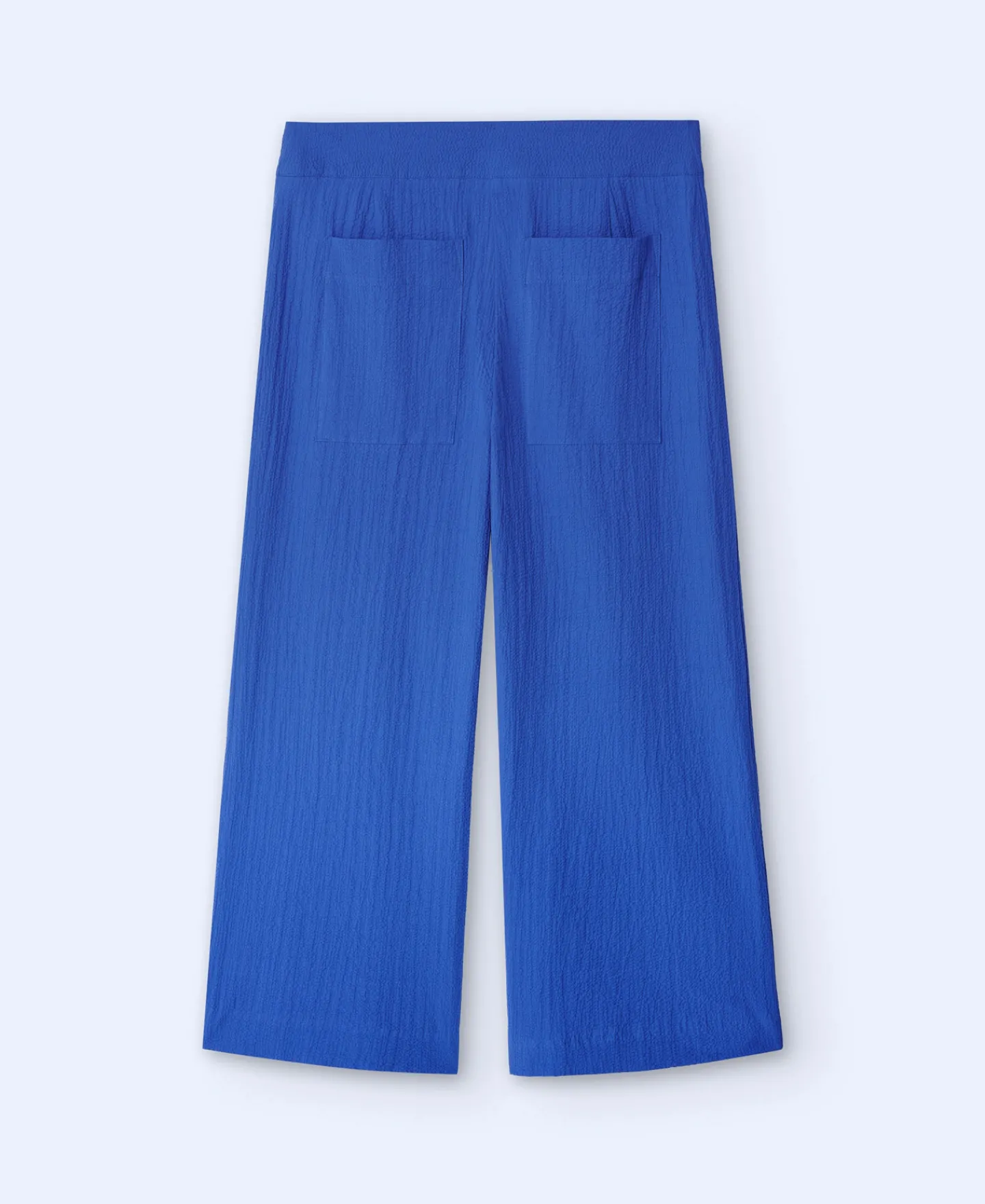 Adolfo Dominguez Pantalones>Pantalon Corte Ancho En Algodon Azul