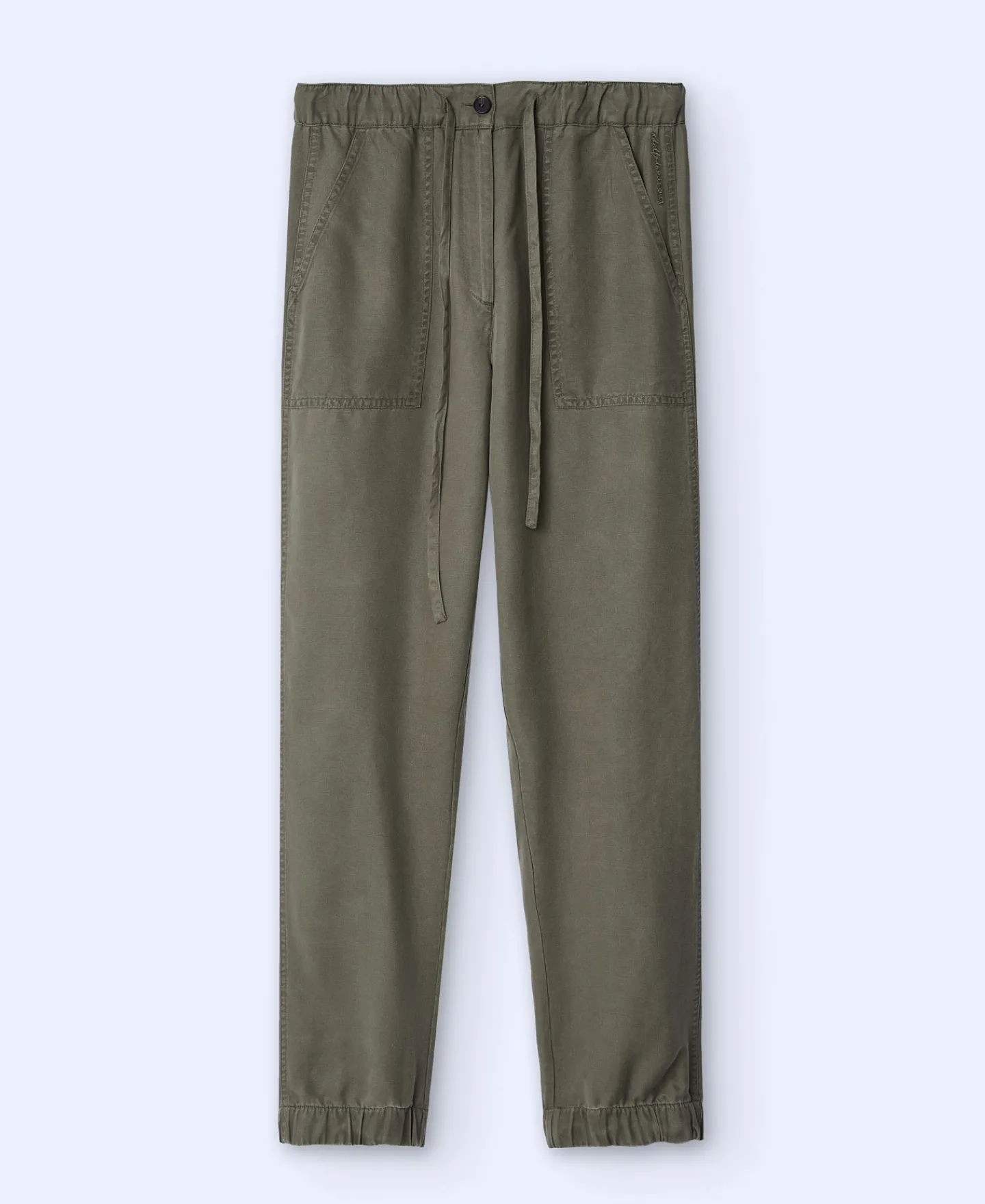 Adolfo Dominguez Pantalones>Pantalon Jogger En Lyocell De Lenzing™ Verde Oscuro