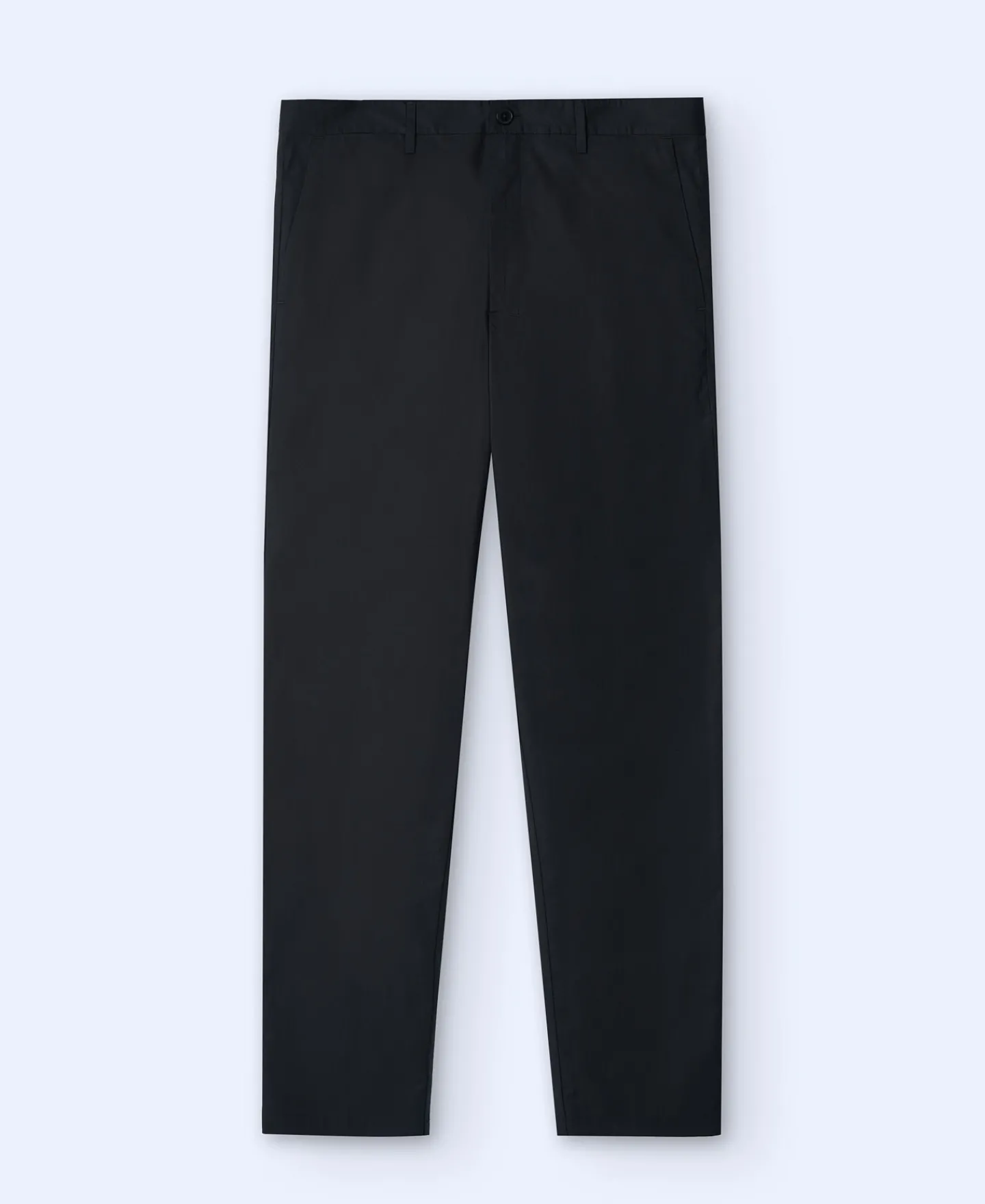 Adolfo Dominguez Pantalones>Pantalon Recto En Popelin De Algodon Negro