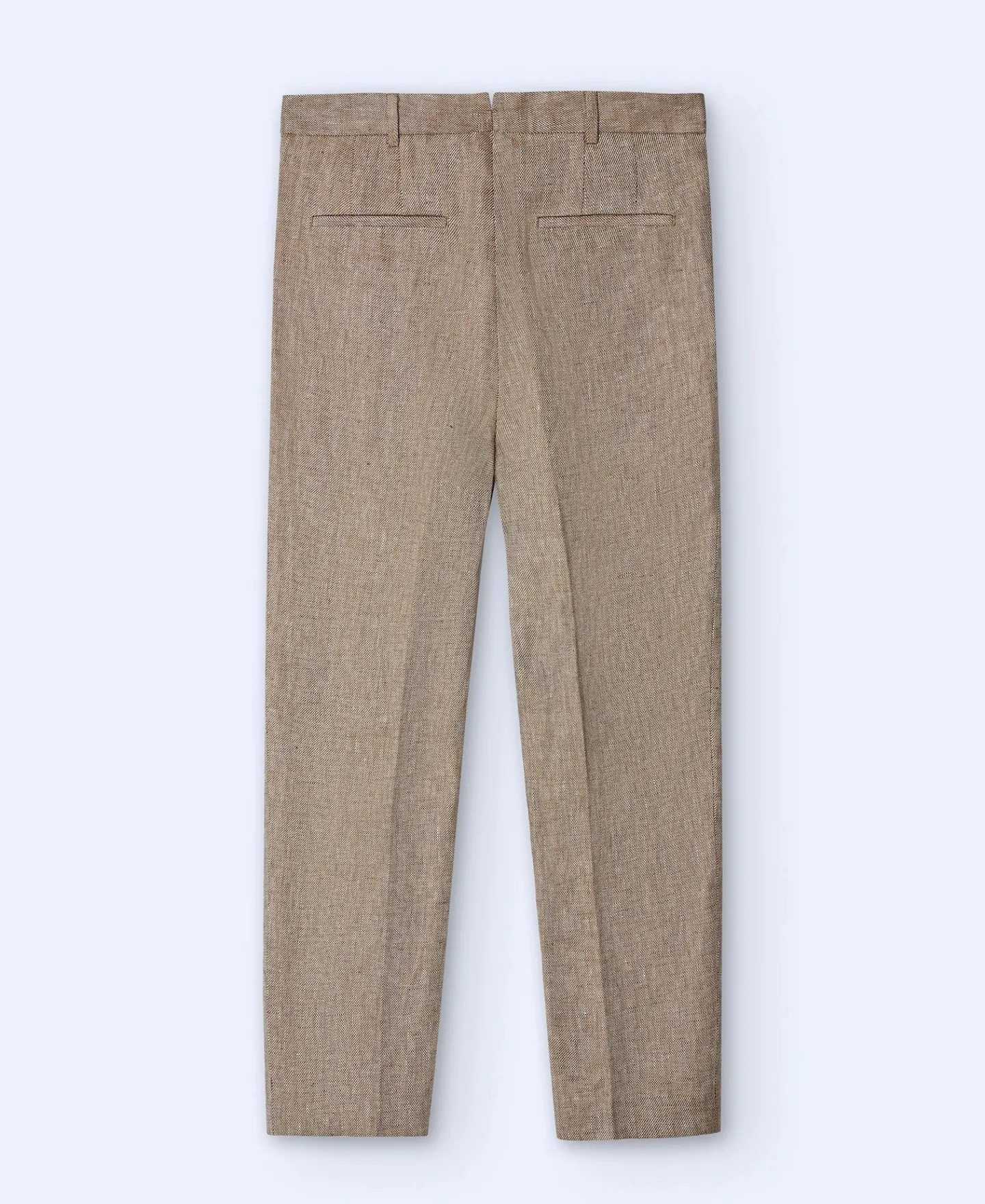 Adolfo Dominguez Pantalones>Pantalon Sastre En Lino Europeo Ocre