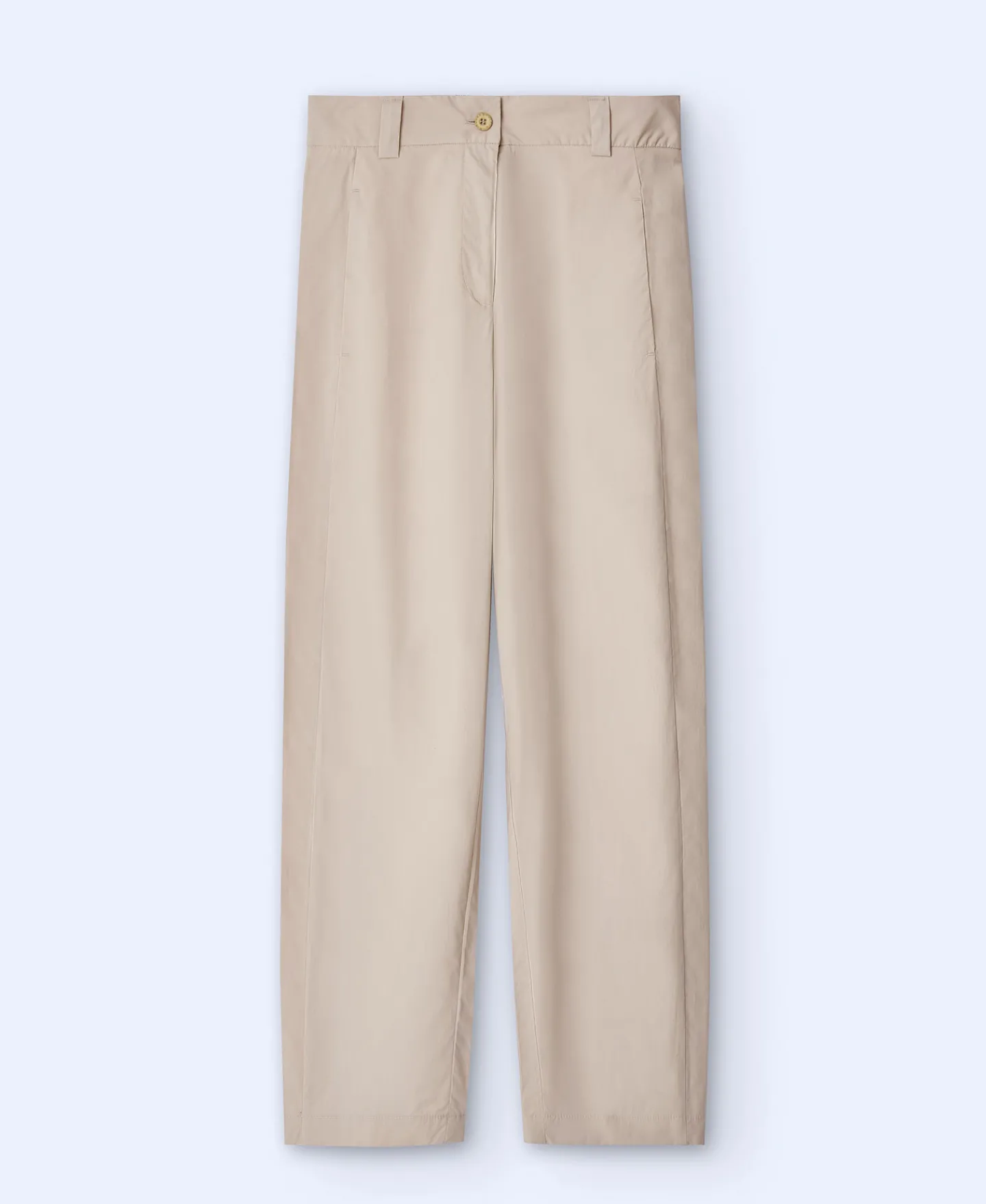 Adolfo Dominguez Pantalones>Pantalon Tiro Alto En Algodon Etico Arena
