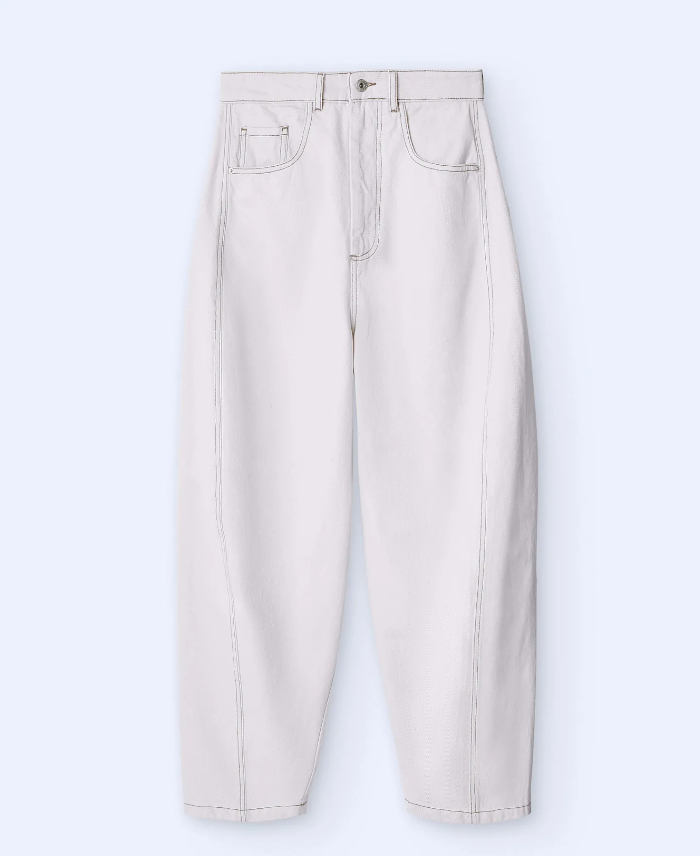 Adolfo Dominguez Pantalones>Pantalon Vaquero Banana En Algodon Crudo
