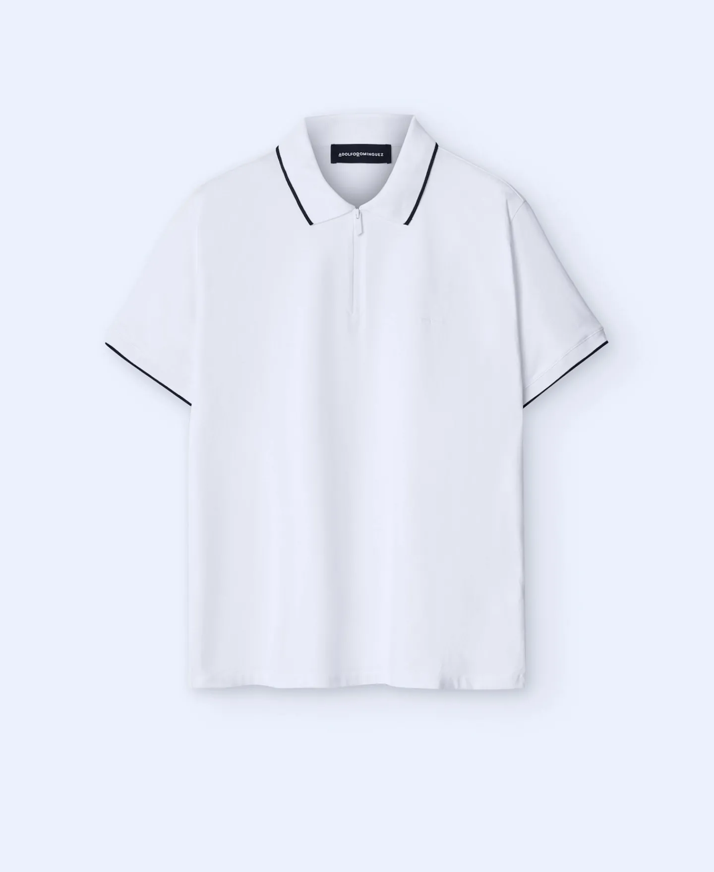 Adolfo Dominguez Camisetas Y Polos>Polo Canale En Algodon Mercerizado Blanco