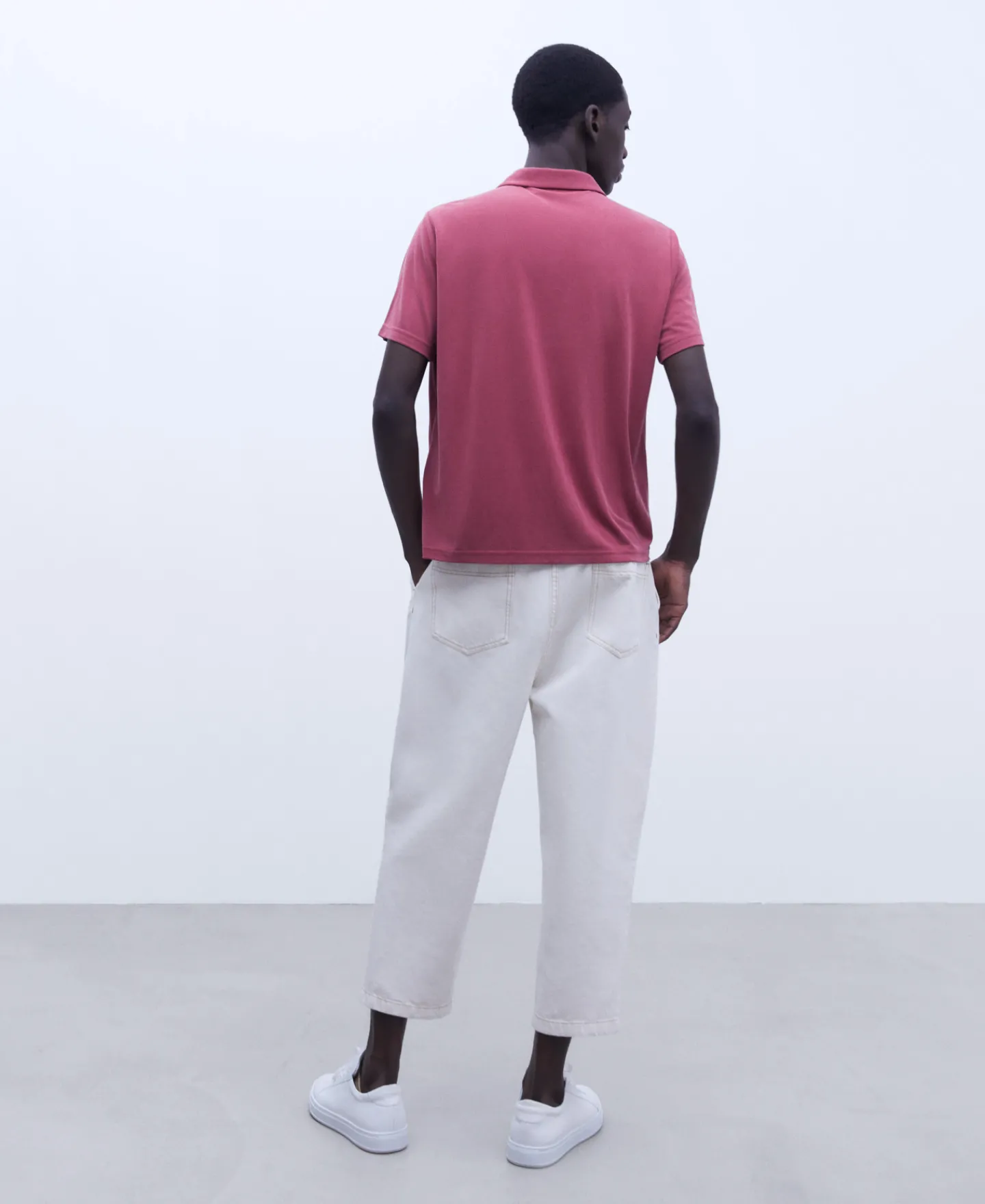 Adolfo Dominguez Camisetas Y Polos>Polo En Modal Dos Botones Terracota