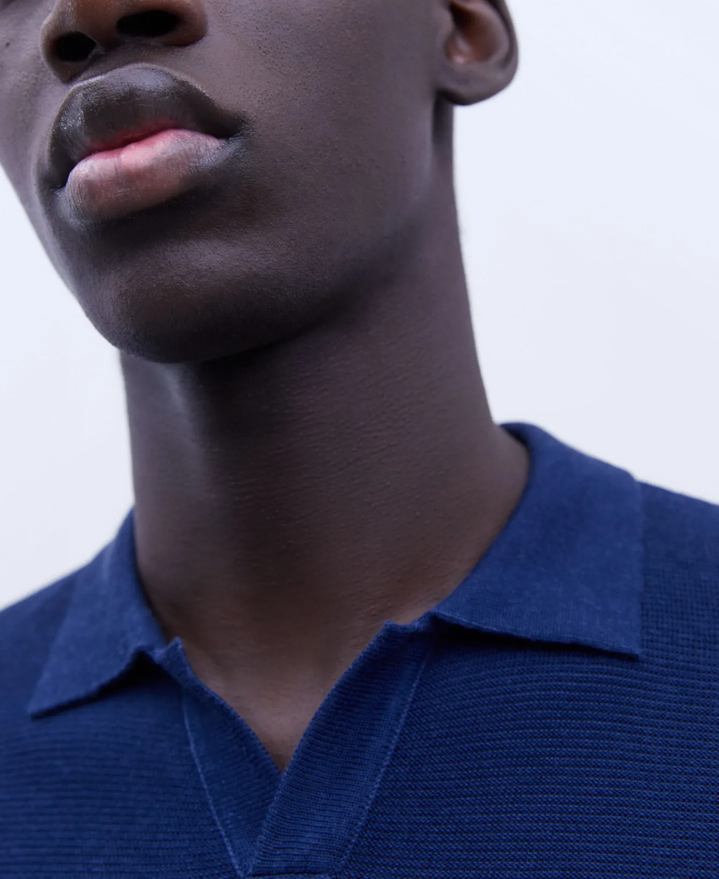 Adolfo Dominguez Camisetas Y Polos>Polo Regular Fit Sin Botones Azul Prusia