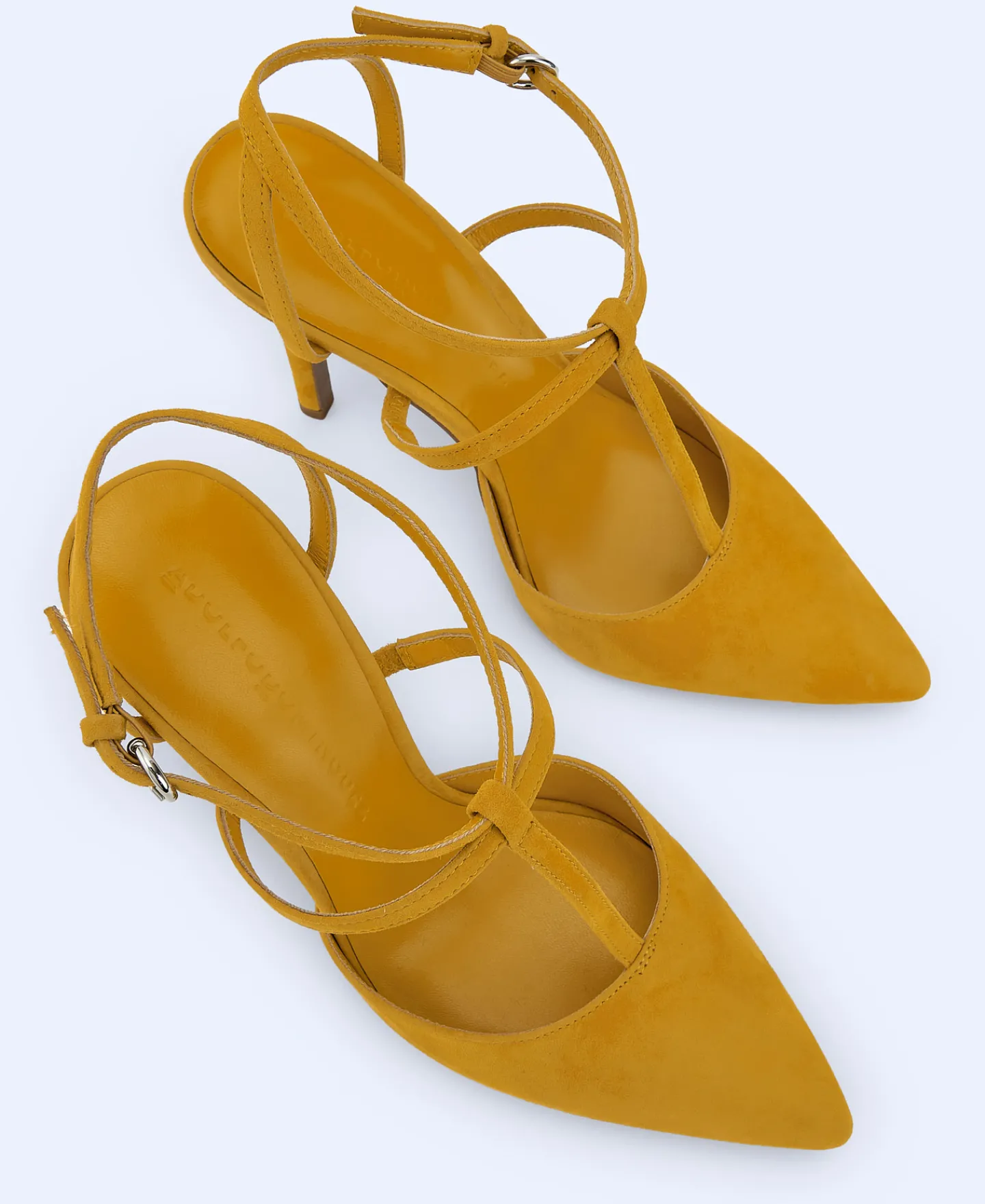 Adolfo Dominguez Zapatos>Salones En Ante Amarillo Curcuma