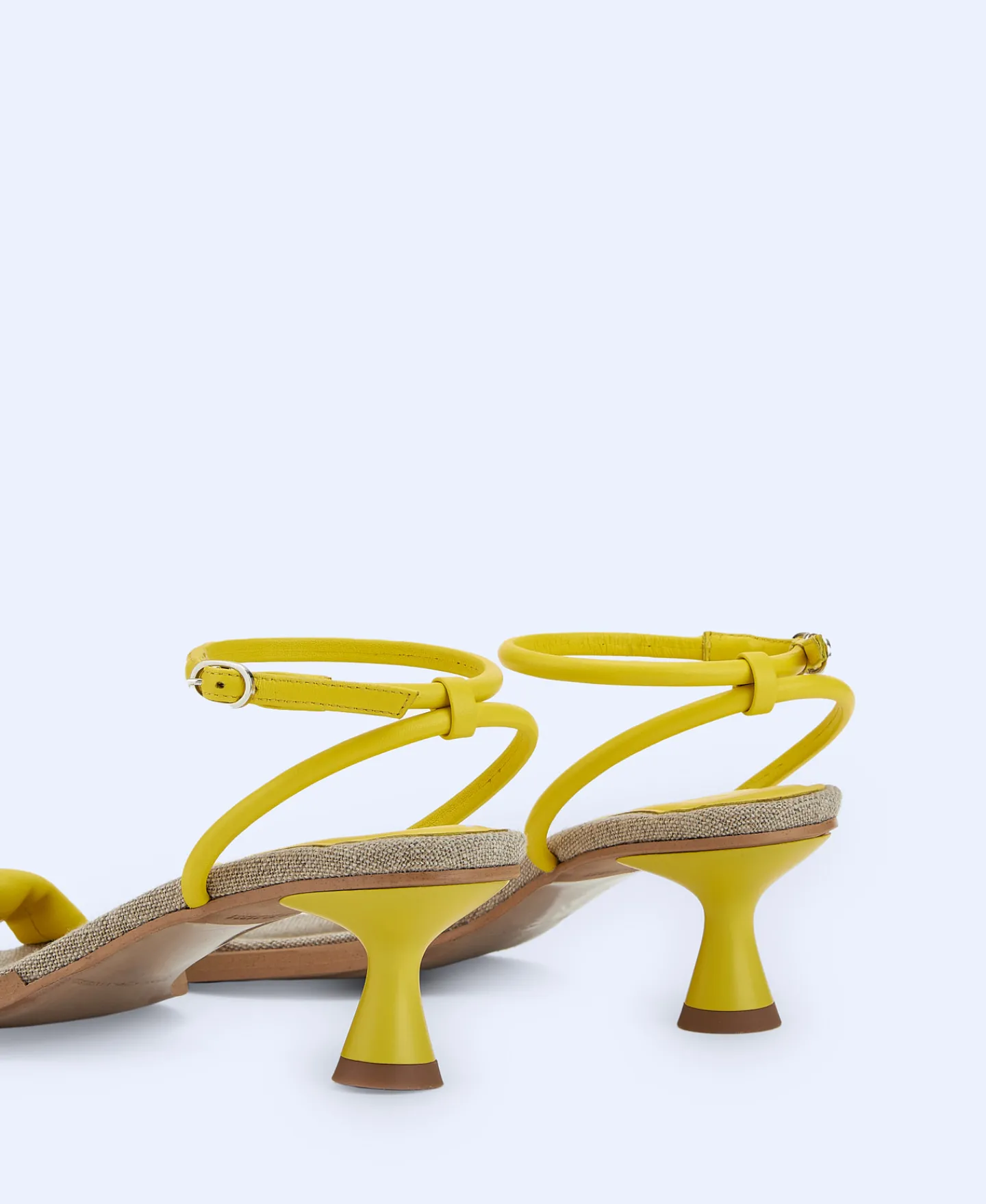 Adolfo Dominguez Zapatos>Sandalia De Tacon Hecha En Espana Verde Pistacho