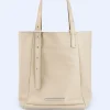 Adolfo Dominguez Bolsos>Shopper En Piel Responsable Crudo