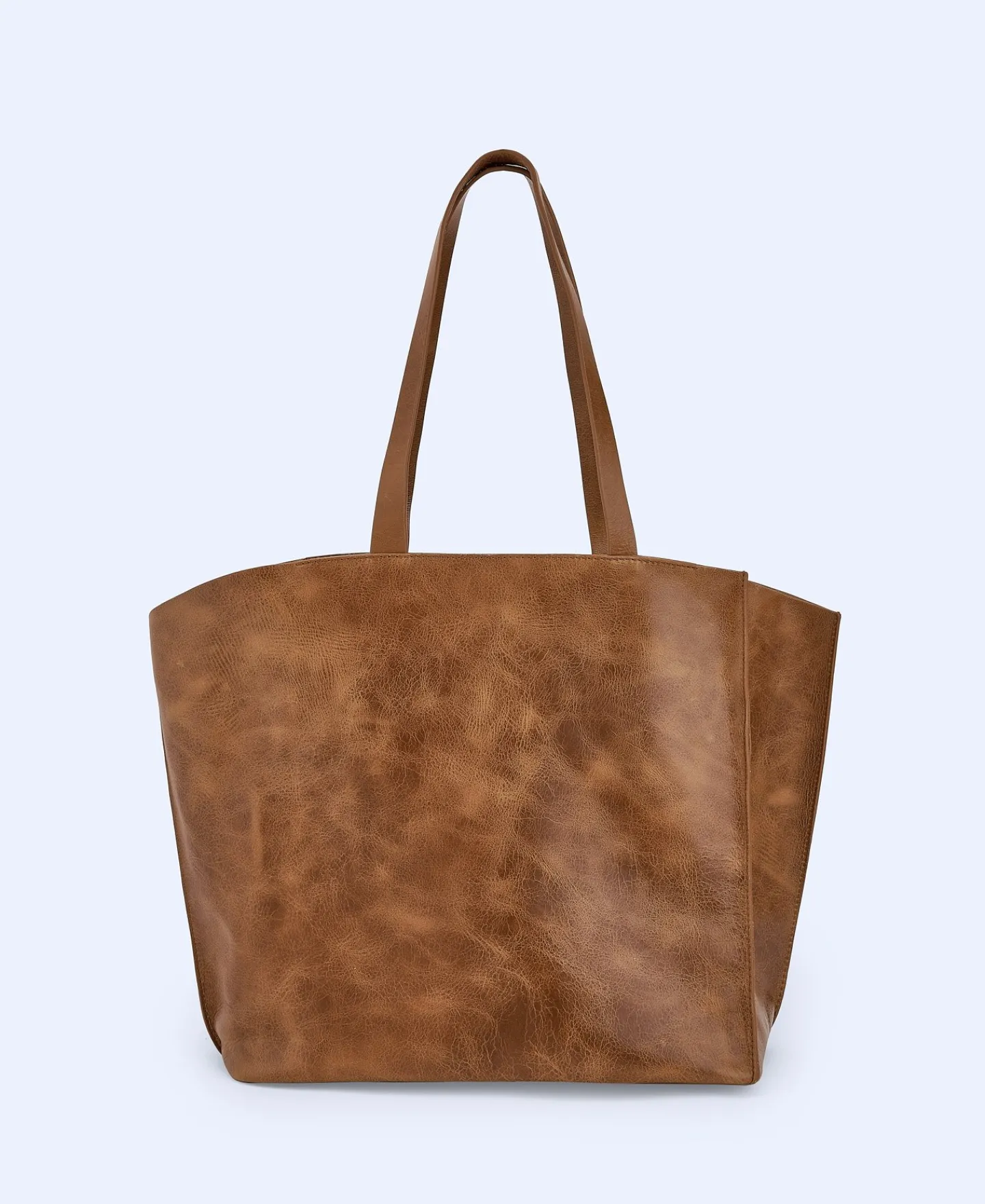 Adolfo Dominguez Bolsos>Shopper Grande En Piel Craquelada Cuero