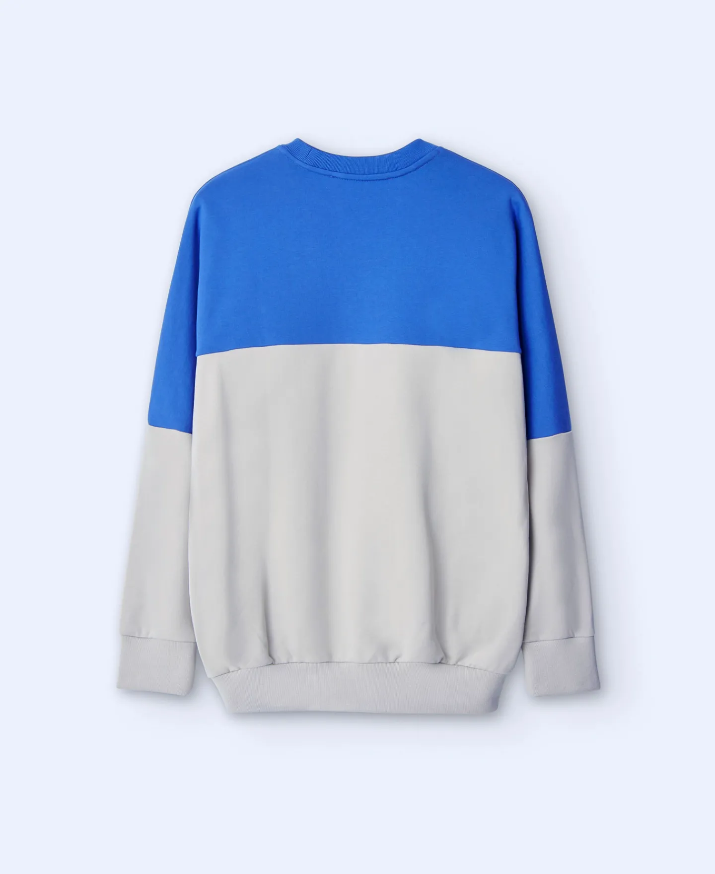Adolfo Dominguez Sudaderas>Sudadera Oversize En Algodon Bicolor Azul/Gris