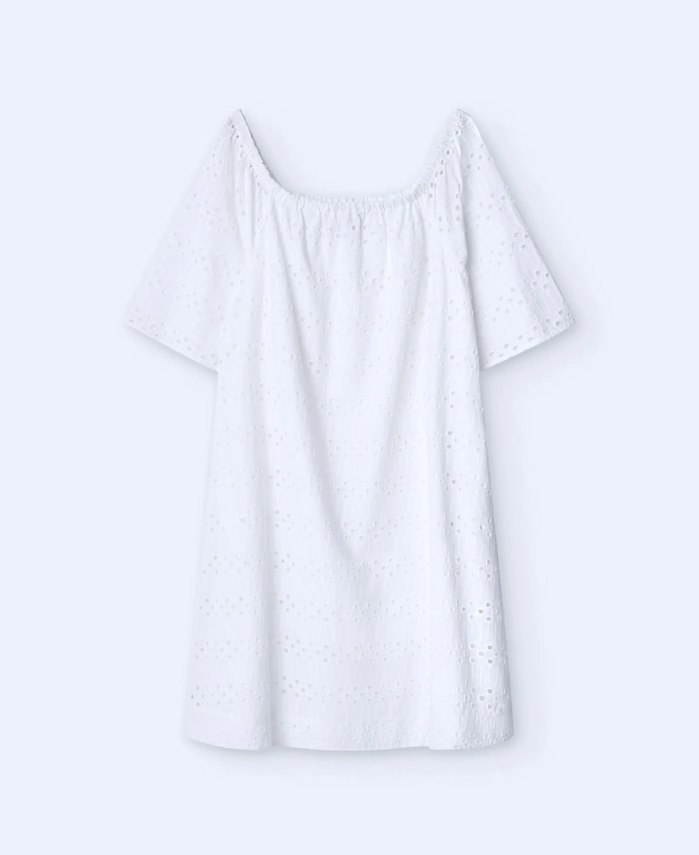 Adolfo Dominguez Vestidos Y Monos>Vestido Bordado Ingles Y Escote Barco Blanco