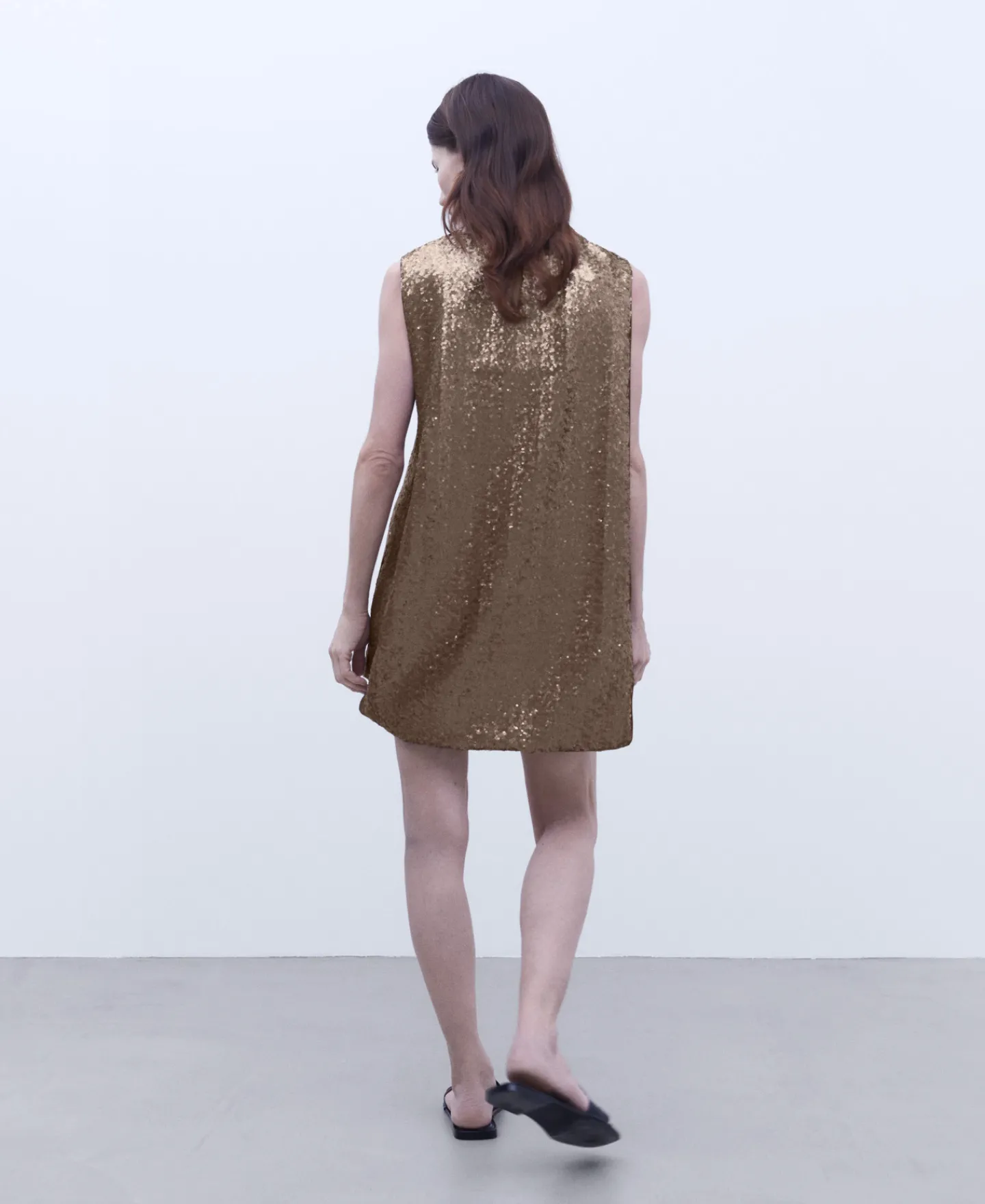 Adolfo Dominguez Vestidos Y Monos>Vestido Corto De Lentejuelas Cobre
