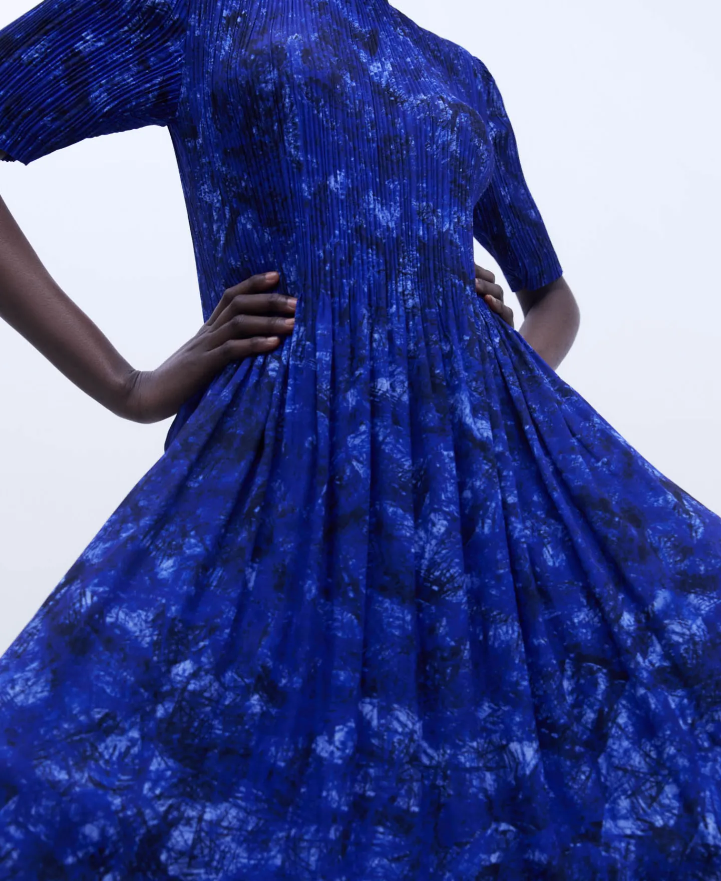 Adolfo Dominguez Vestidos Y Monos>Vestido De Crinkle Estampado Azul Estampado