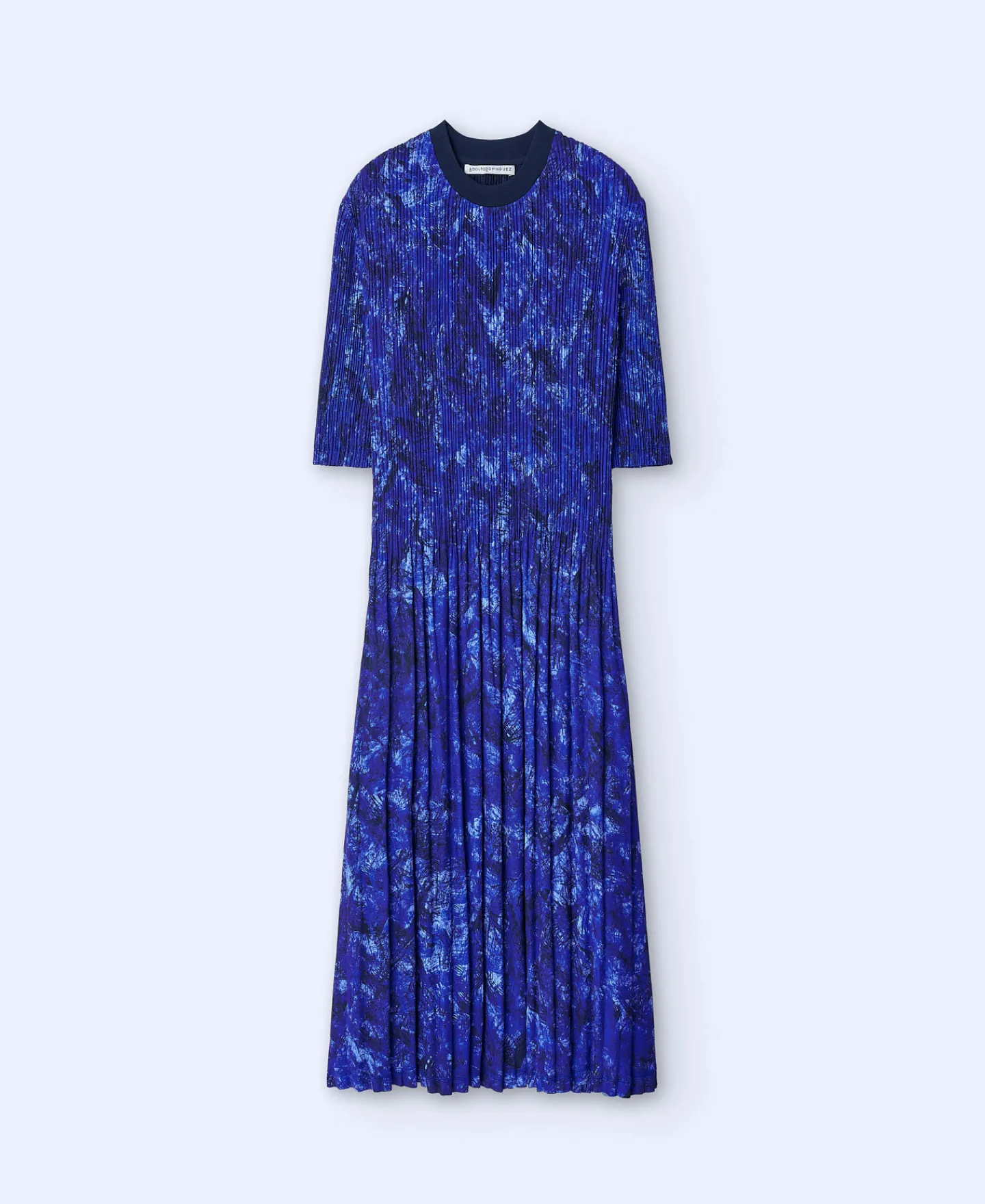 Adolfo Dominguez Vestidos Y Monos>Vestido De Crinkle Estampado Azul Estampado