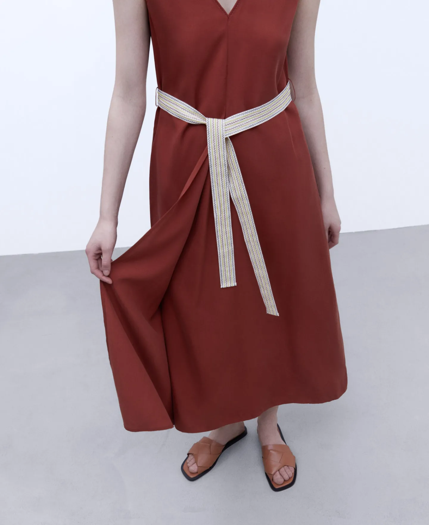 Adolfo Dominguez Vestidos Y Monos>Vestido En Lyocell De Lenzing™ Naranja